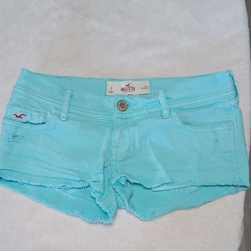 Hollister Women's Aqua Jean Shorts